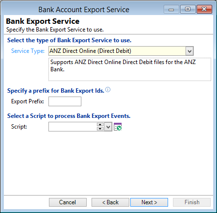 New Bank Account Export Service, Bank Export Servi