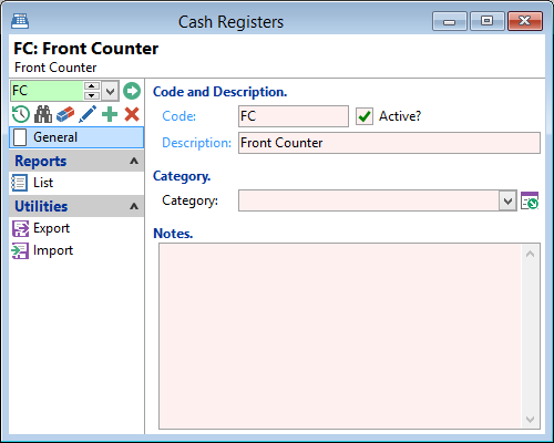 Cash Register, General