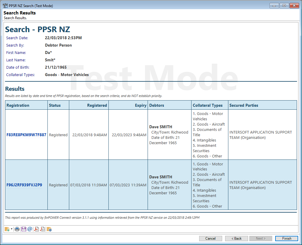 PPSR NZ Search, Debtor Person 3