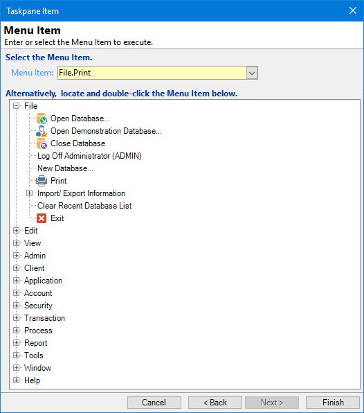 Add Taskpane Item, Menu Item