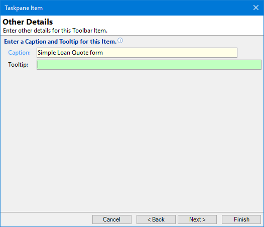 Taskpane - Other Details - Run a Page Set