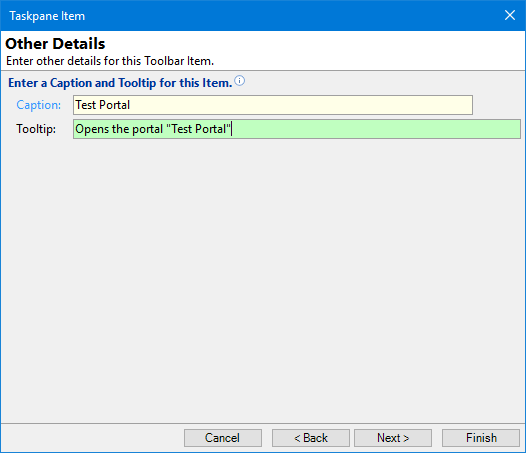Taskpane - Other Details - Portal