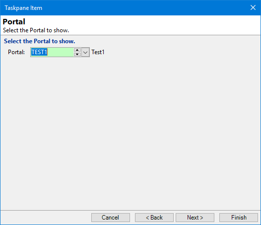 Taskpane - Portal