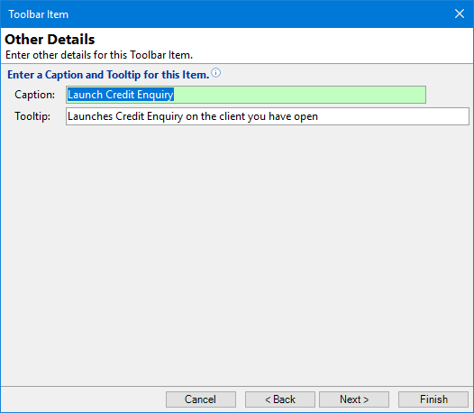 Toolbar - Other Details  - Send Action to a Form