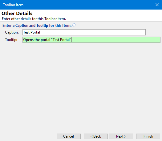 Toolbar - Other Details - Portal